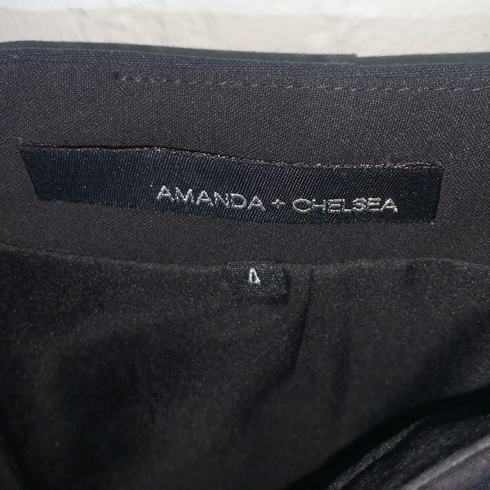 Amanda + Chelsea Black Pencil Skirt Size 4 Workwear Professional Stretch Career